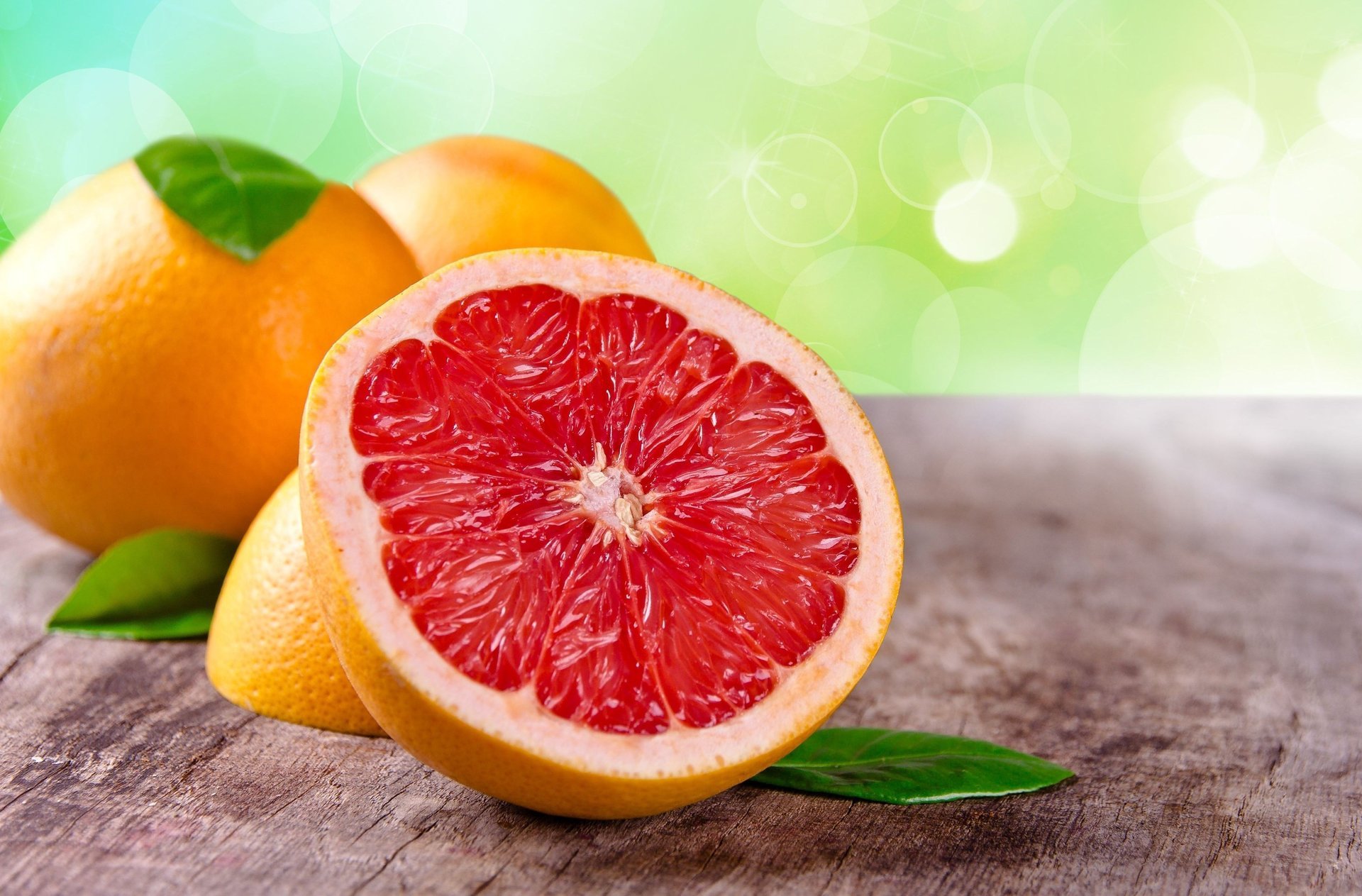 frucht tapete hintergrund grapefruit blätter essen