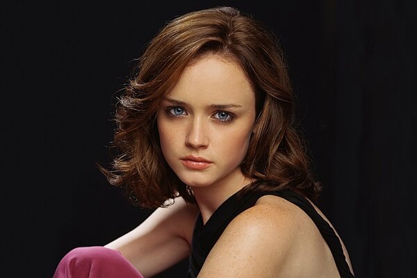 Le visage de l actrice Alexis Bledel en gros plan