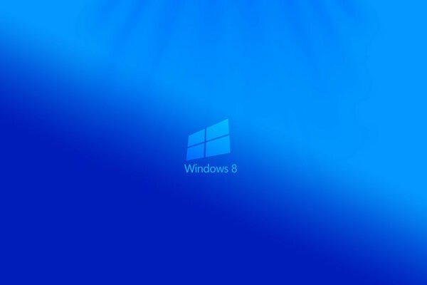 Logotipo de windows 8 sobre un fondo azul brillante