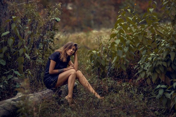 Photo of a girl in nature