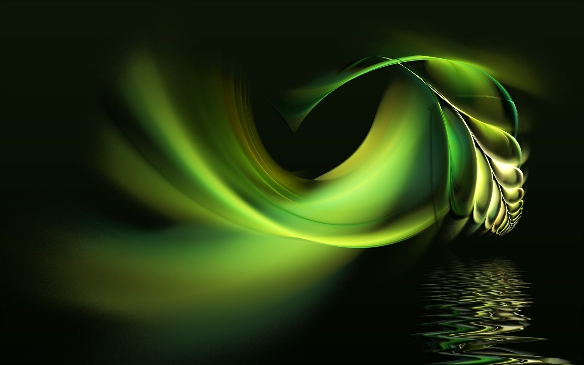 black background water pen green wallpaper abstraction