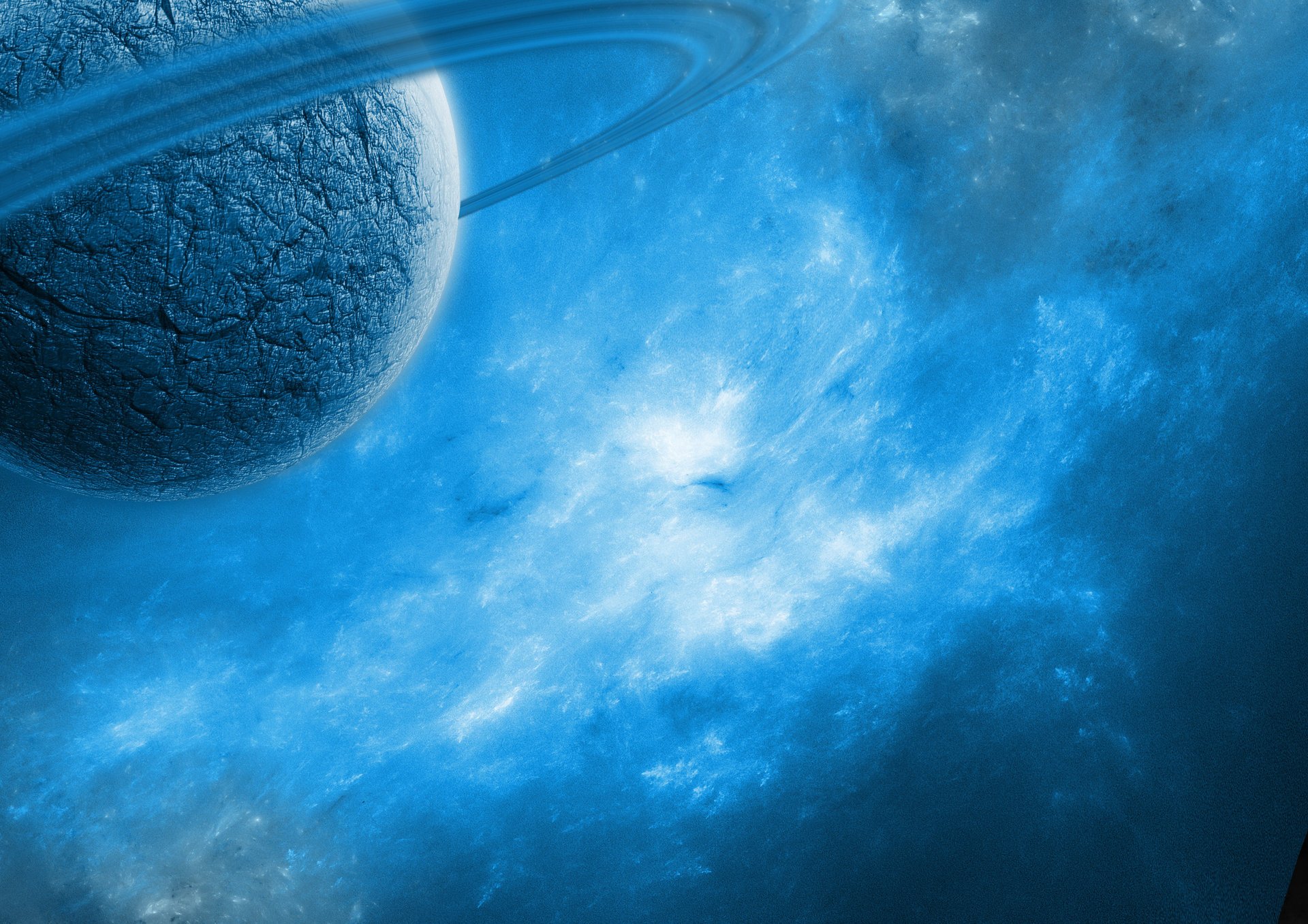 cielo universo anelli pianeta nebulosa