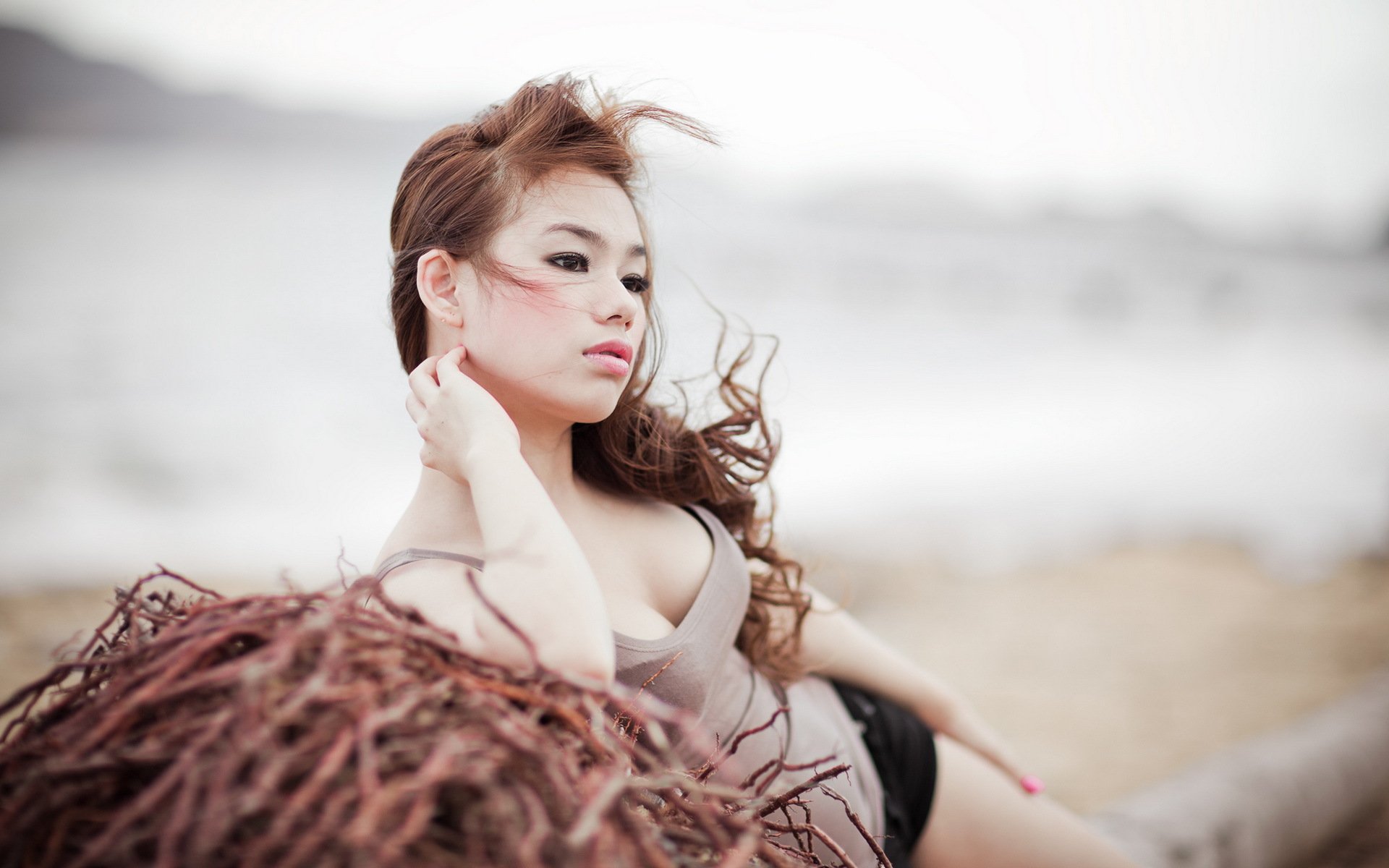 girl portrait background