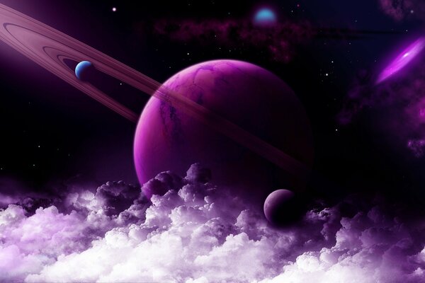 Cosmos planet stars cloud