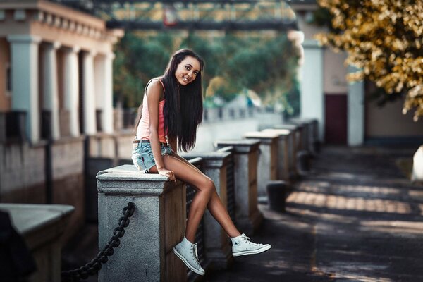 Maria Senn en el parque de la ciudad