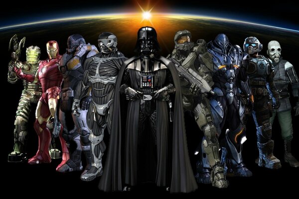Beliebte Star Wars Charaktere und Marvel