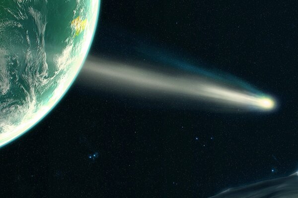 Planeten, Satelliten und Kometen im Weltraum