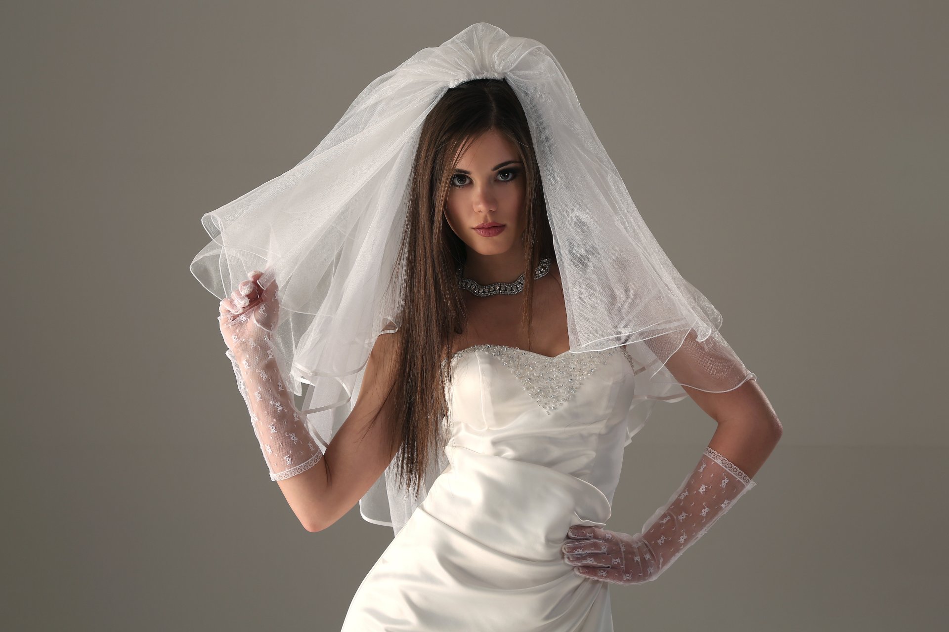 a little caprice little caprice bride veil gloves dress face hair