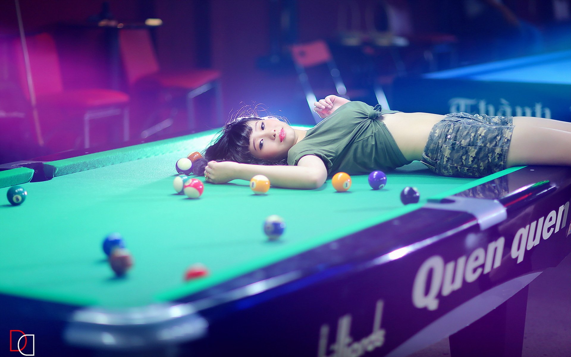 pool table girl