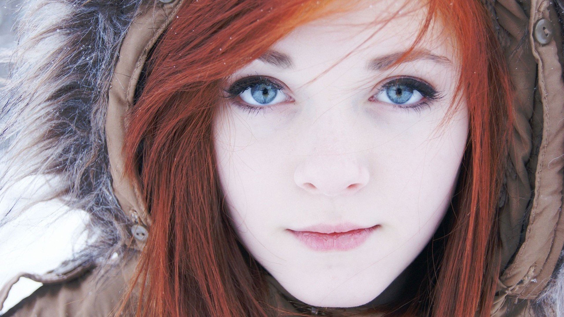 girl red hair view eyes lips hood face rose leslie ygritte