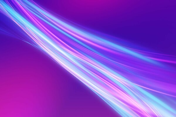 Bright light rays on a lilac background