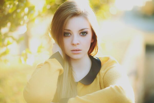 Portrait of a red-haired girl