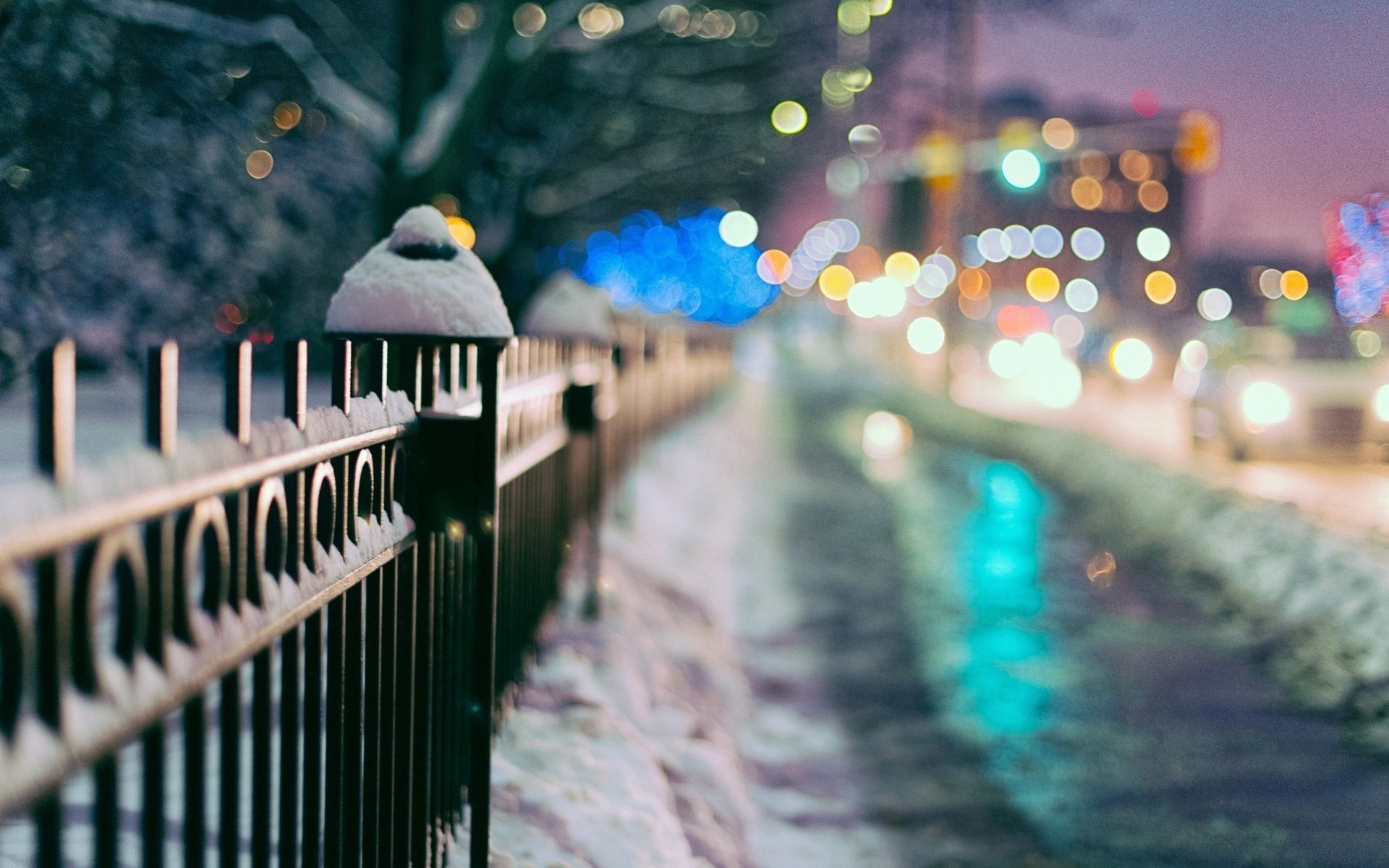 makro schnee zaun tor winter zaun stadt