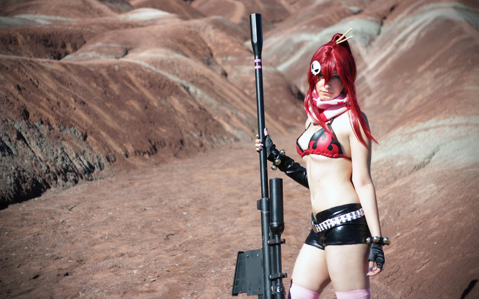 gurren lagann yoko cosplay mädchen gewehr kostüm