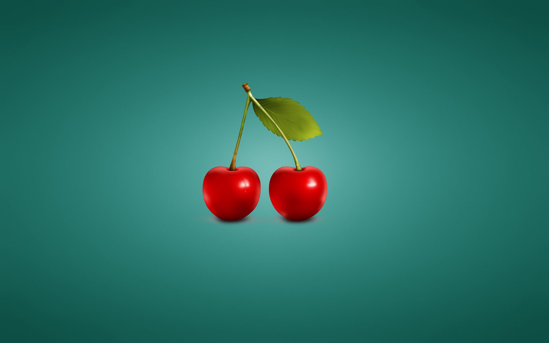 минимализм черешня вишня две штуки синий фон cherry