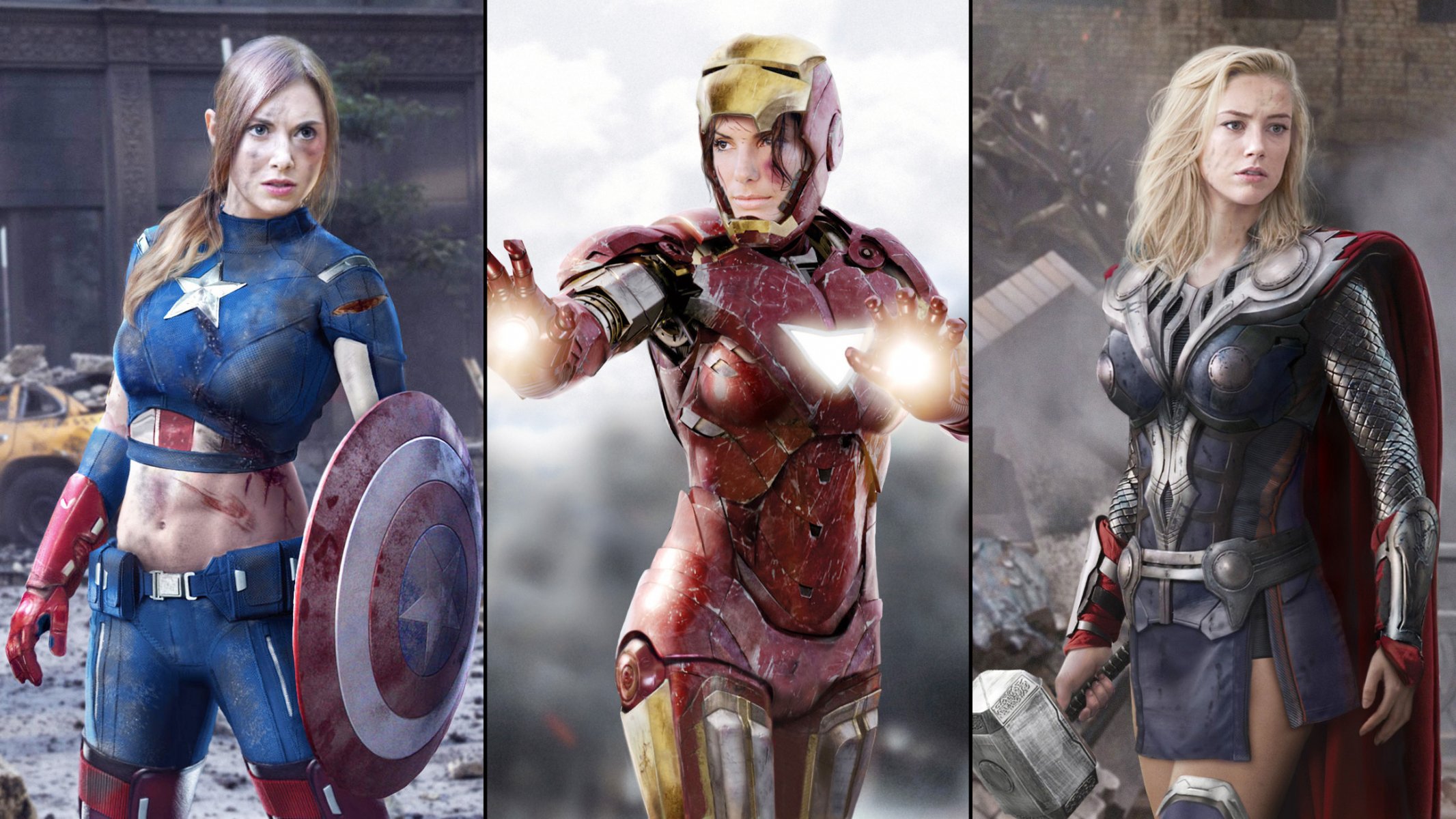 alison brie sandra bullock amber heard chicas mujeres modelos películas actriz belleza thor capitán américa iron man vengadores bandas marvel super heroes superhéroe