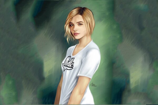 Drawing by Chloe Moretz, cutie