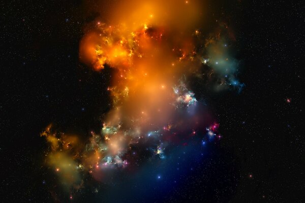 Helle und faszinierende Farben des Kosmos