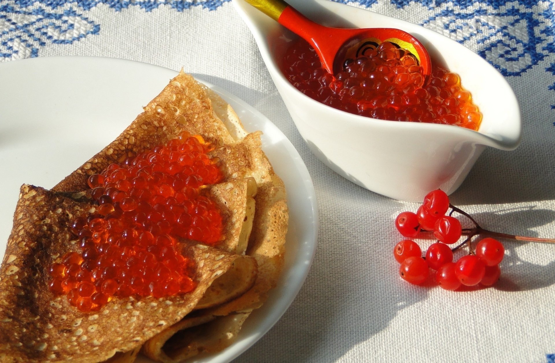 food pancakes background pancakes red caviar wallpaper