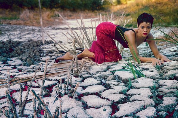 Insolite sauvage photoshoot fille