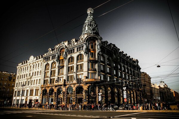 Evening Nevsky Prospekt in St. Petersburg, Russia