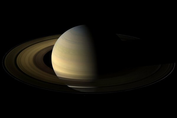 The planet saturn in the boundless cosmos