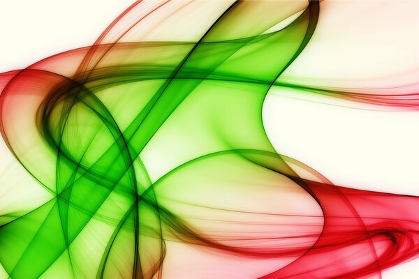 Red and green lines intersect