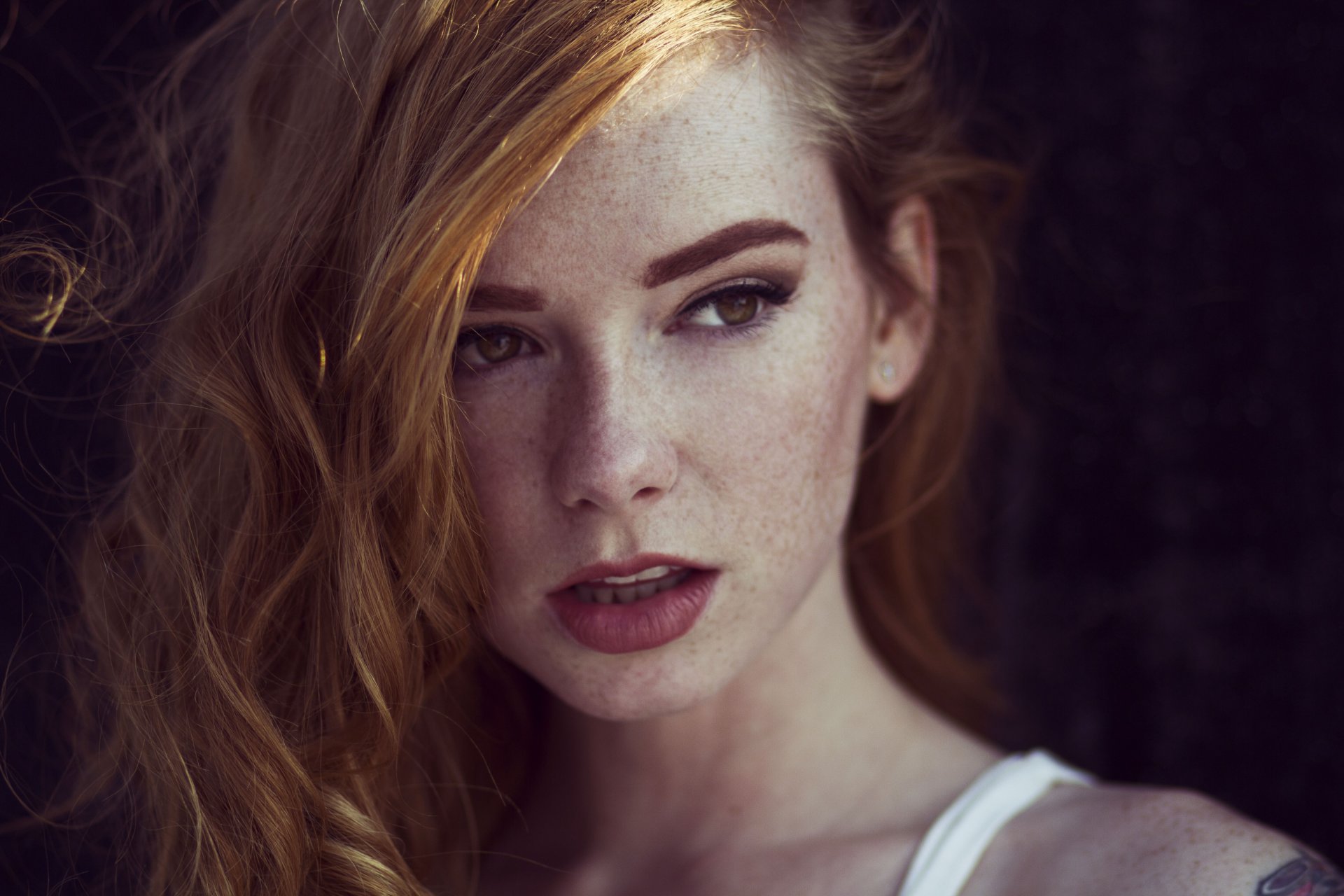 girl red view freckles hattie watson