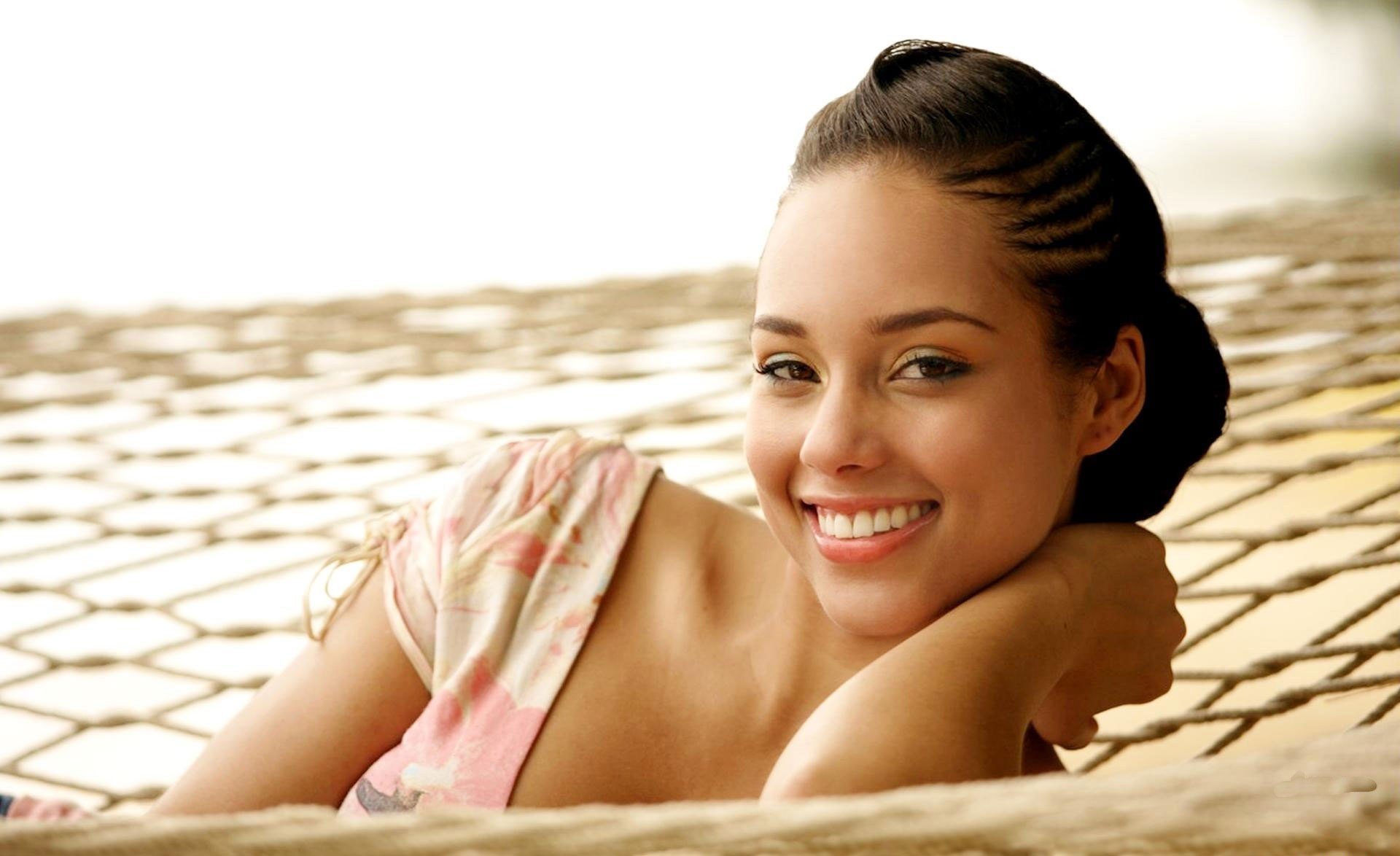 alicia keys cantante sonrisa chica alicia keys