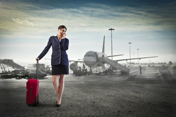 Foto di donna d affari in aeroporto