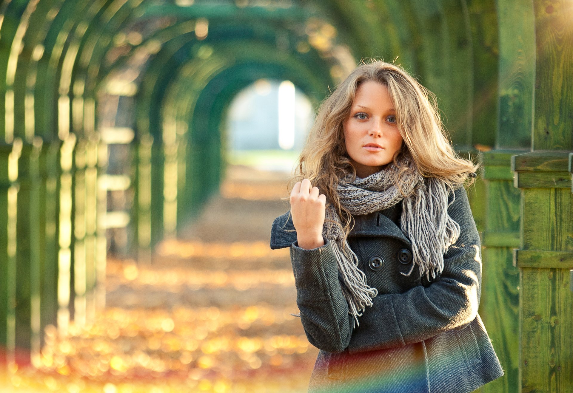 blondynka jesień park portret