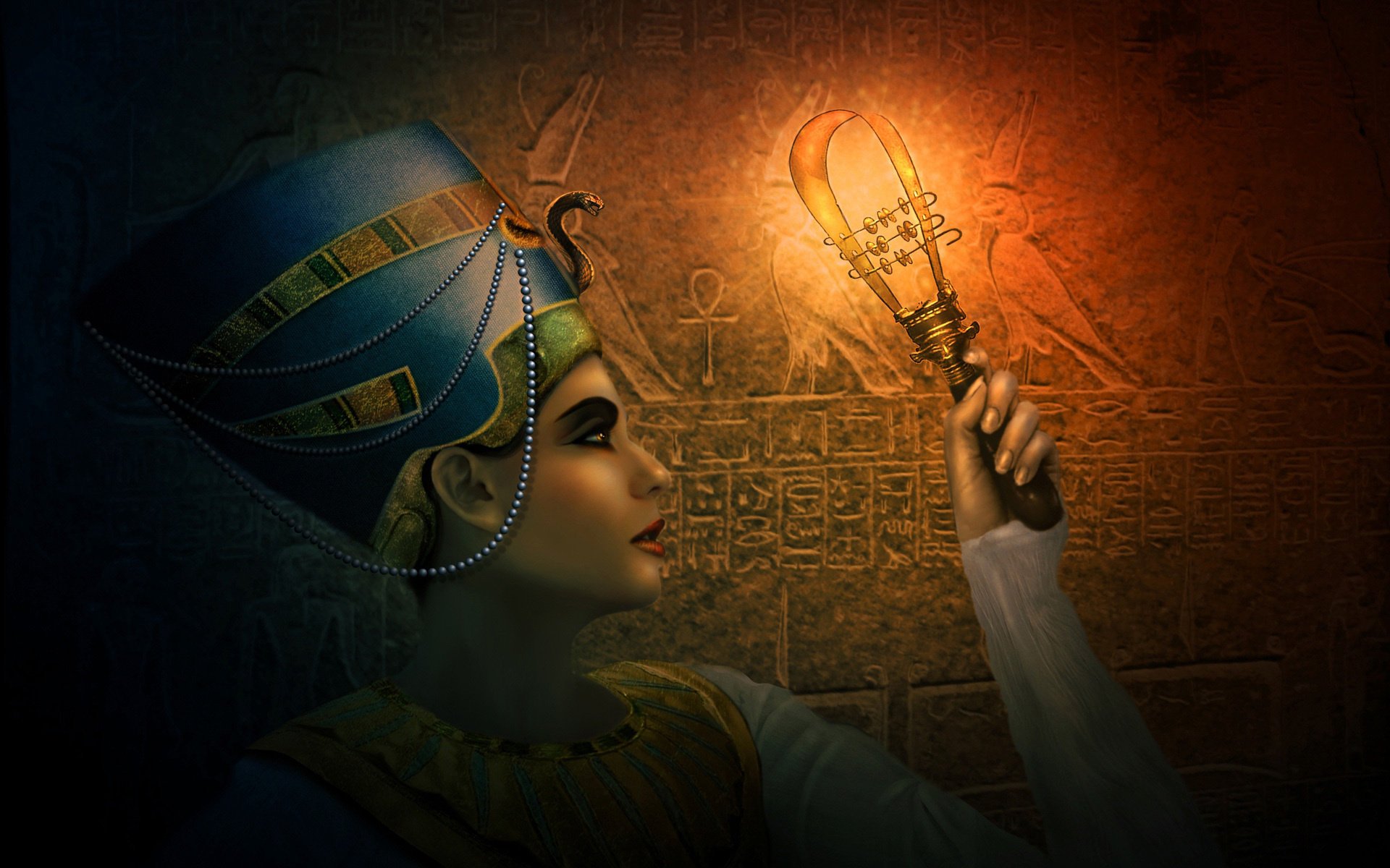 sistrum egipto nefertiti egipcia chica reina