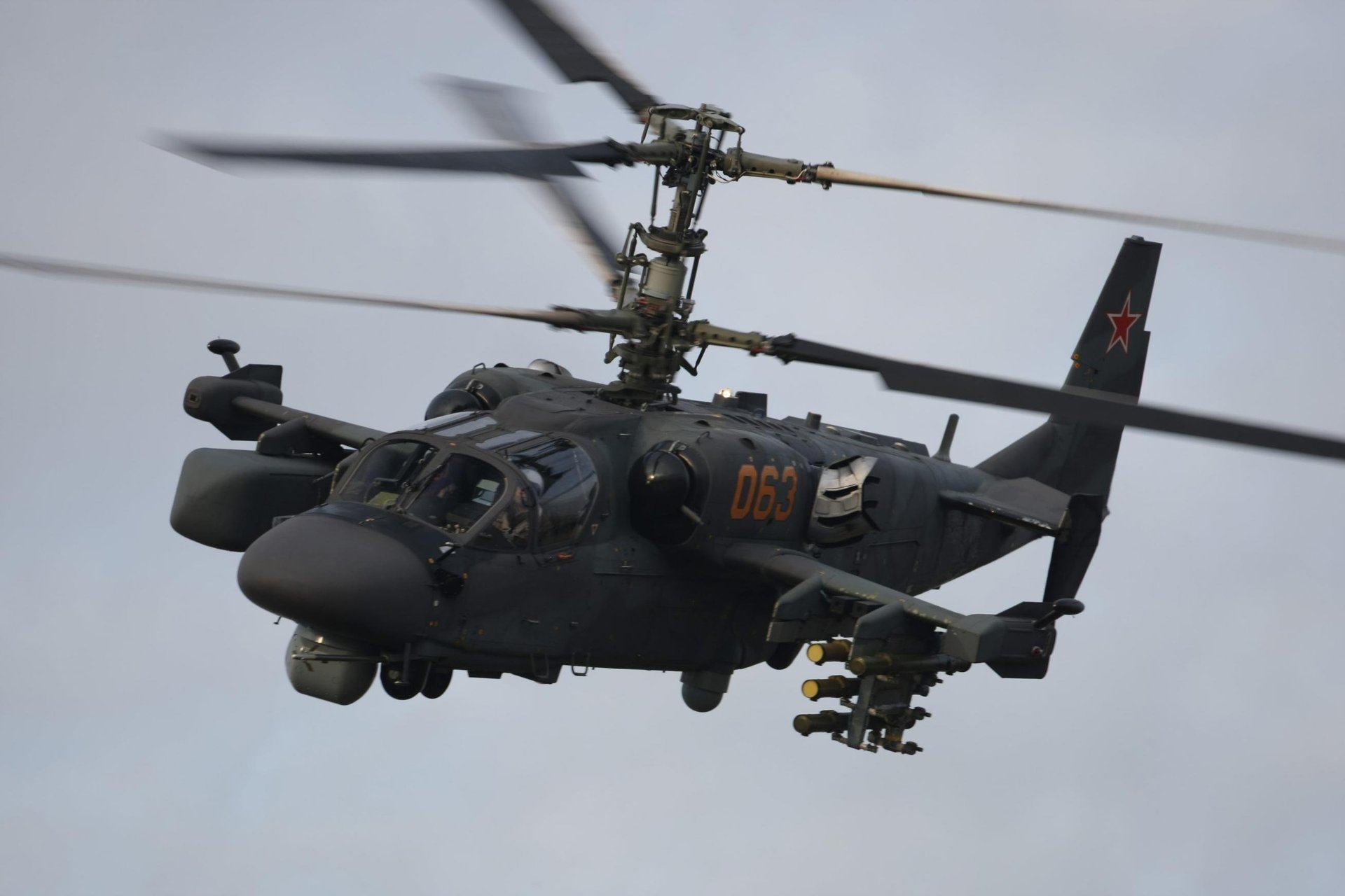 russian alligator helicopter flight ka-52 shock