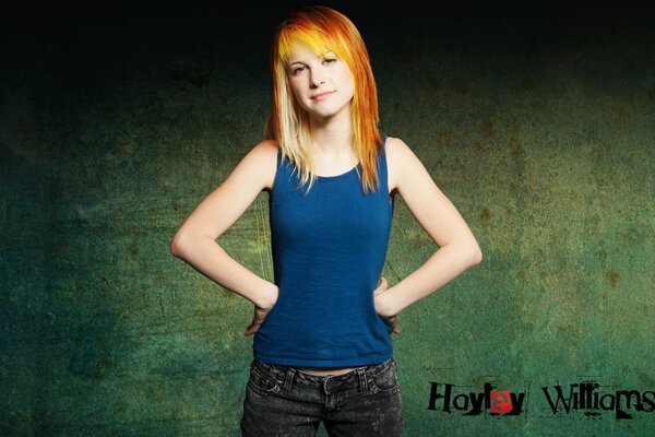 La cantante pelirroja Hayley Williams. Bianca