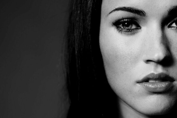 Close-up of Megan Fox s face