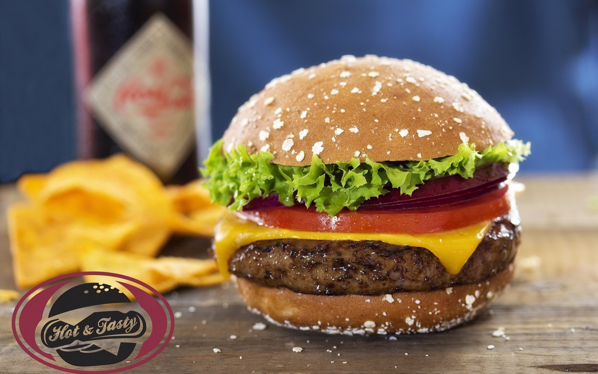 caliente y sabroso hamburguesa comida rápida