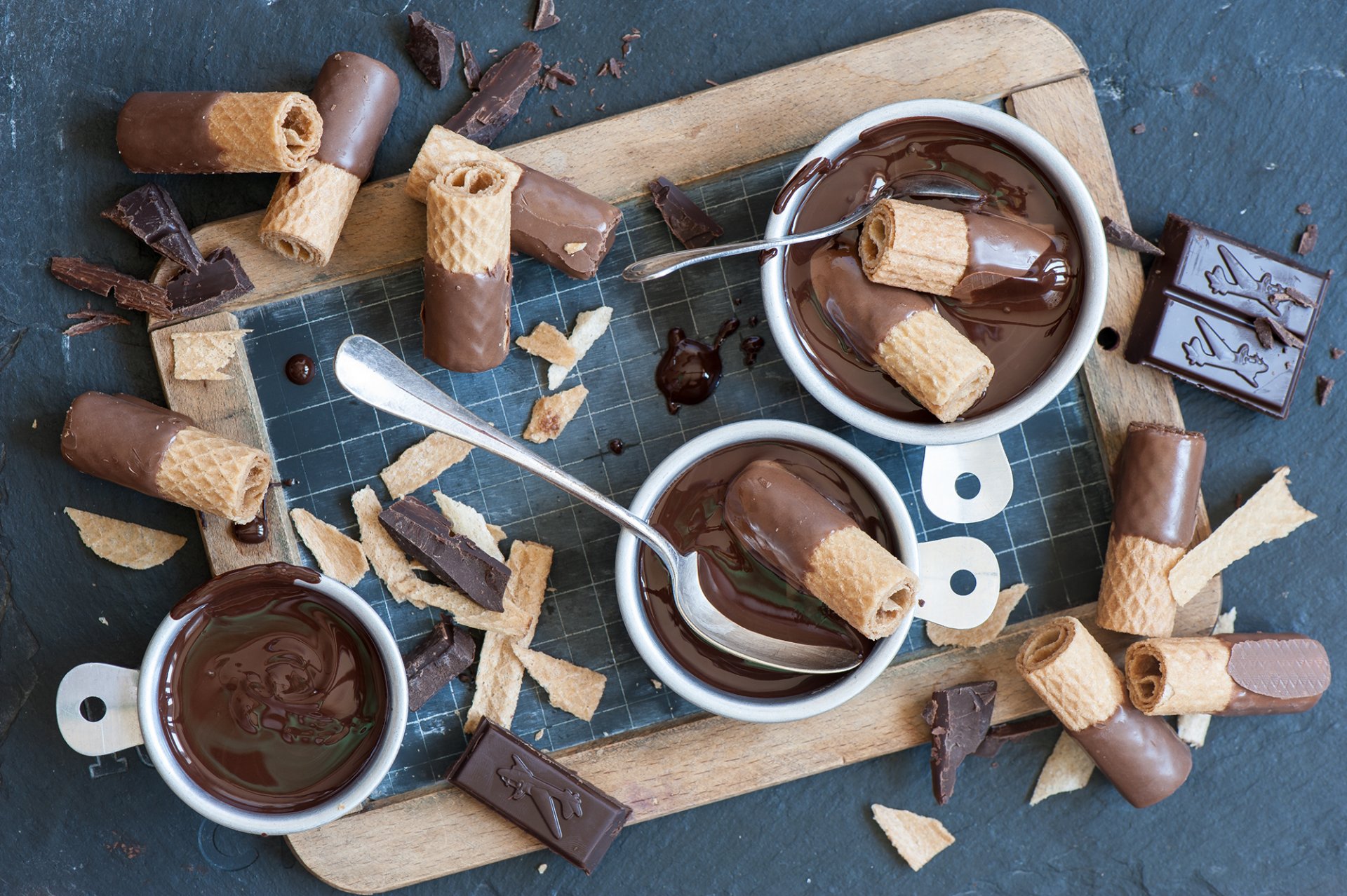 gaufres chocolat cuillères