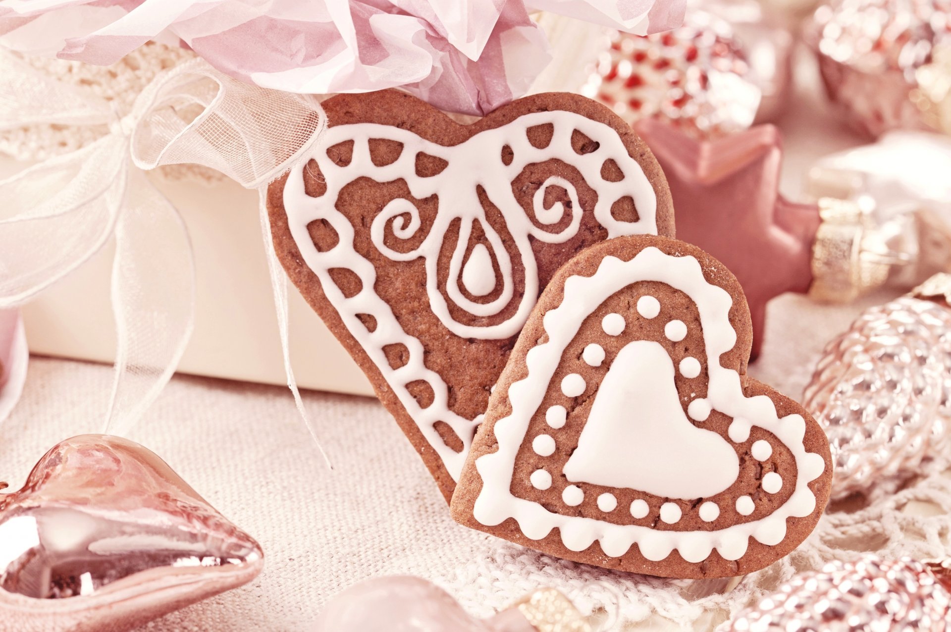 cookies new year sweets pastries icing heart hearts hearts food holidays christmas new year