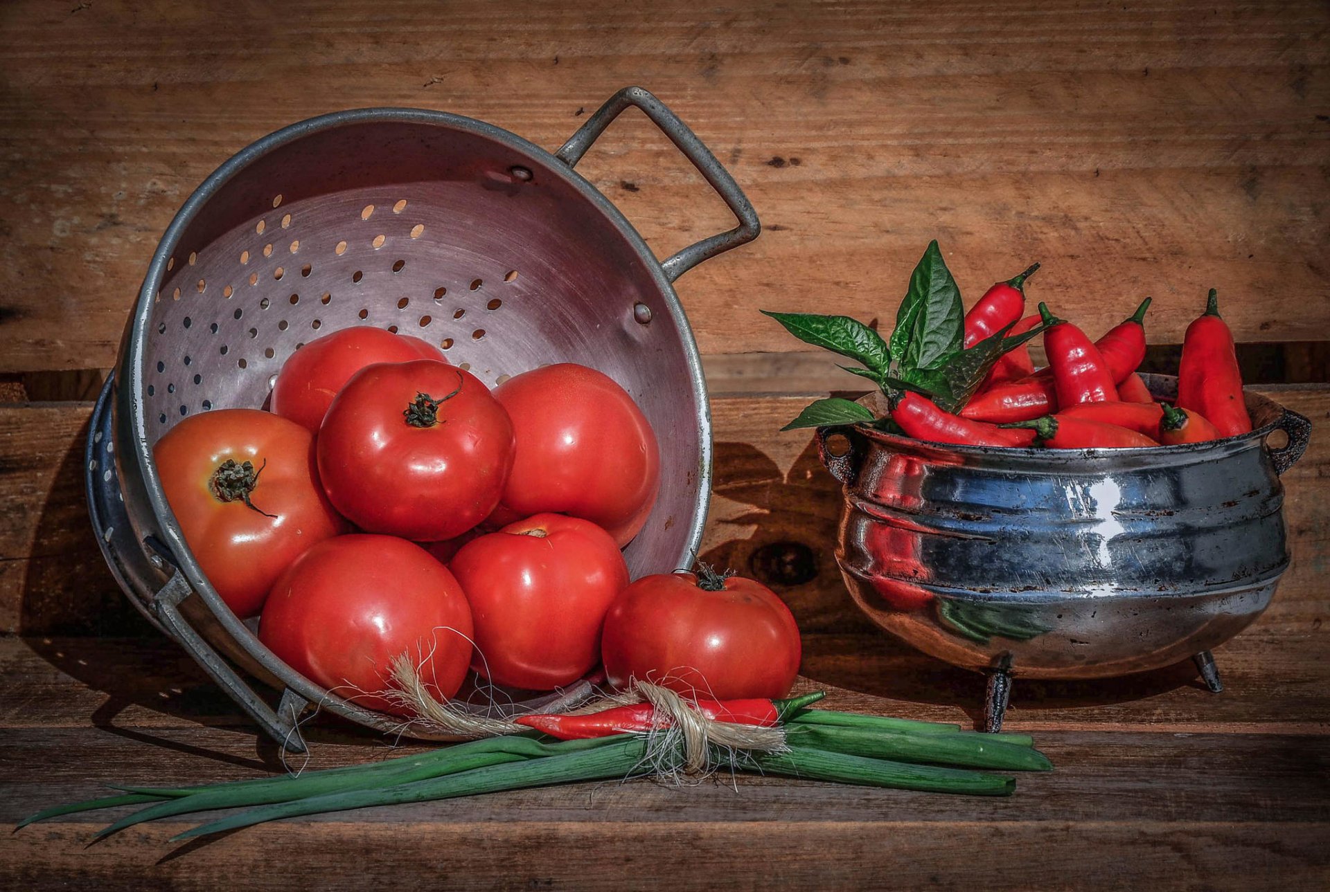 tomates tomates cebollas pimientos