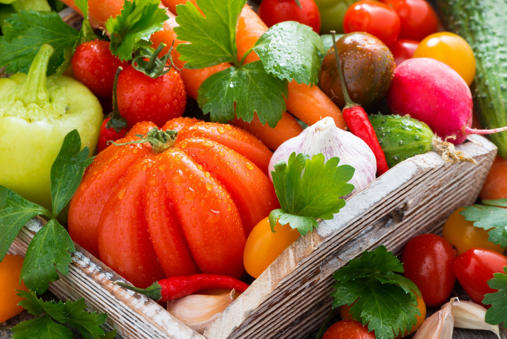 légumes tomates ail poivre