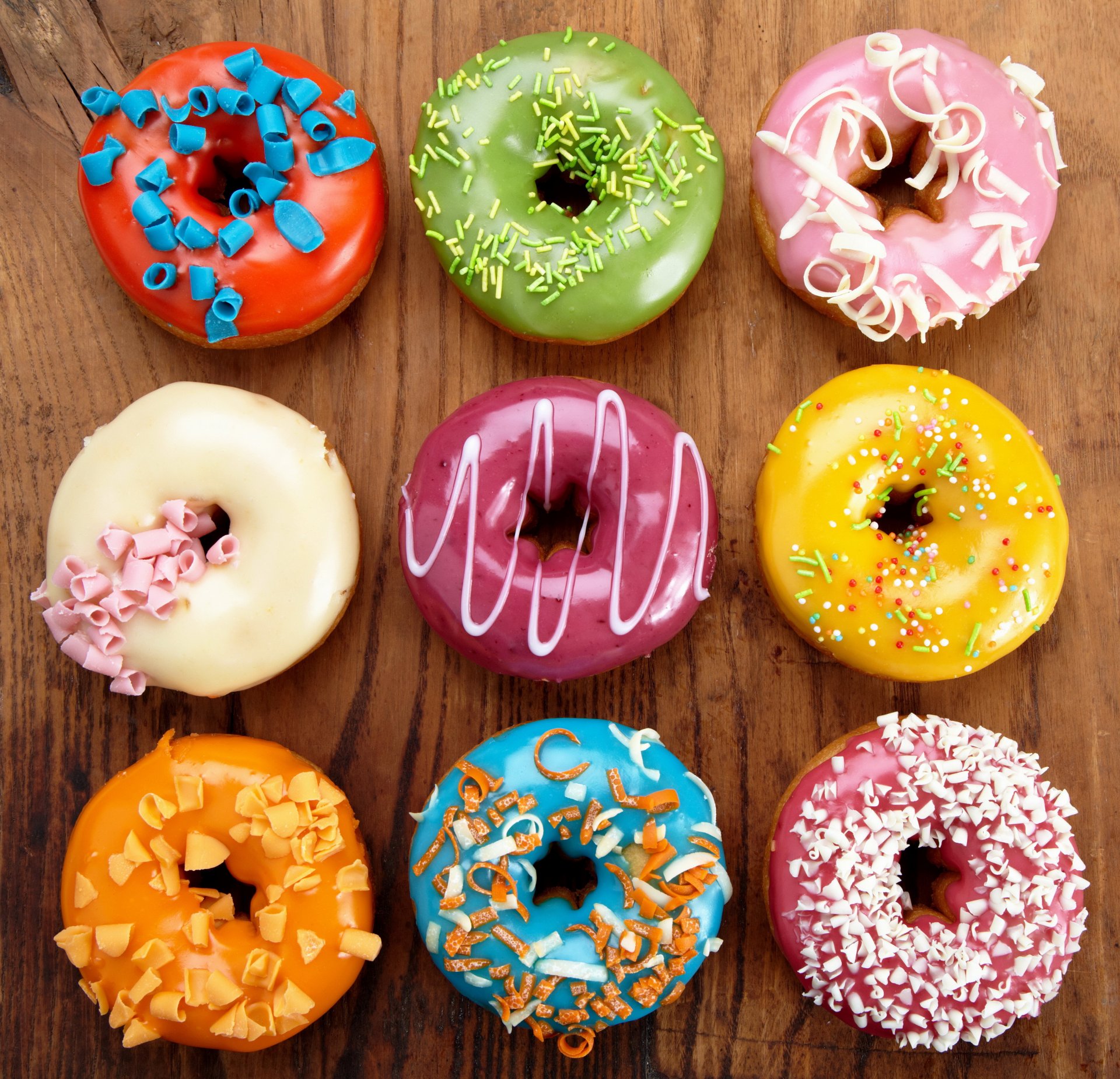 donuts colorful dessert baking glaze sweet