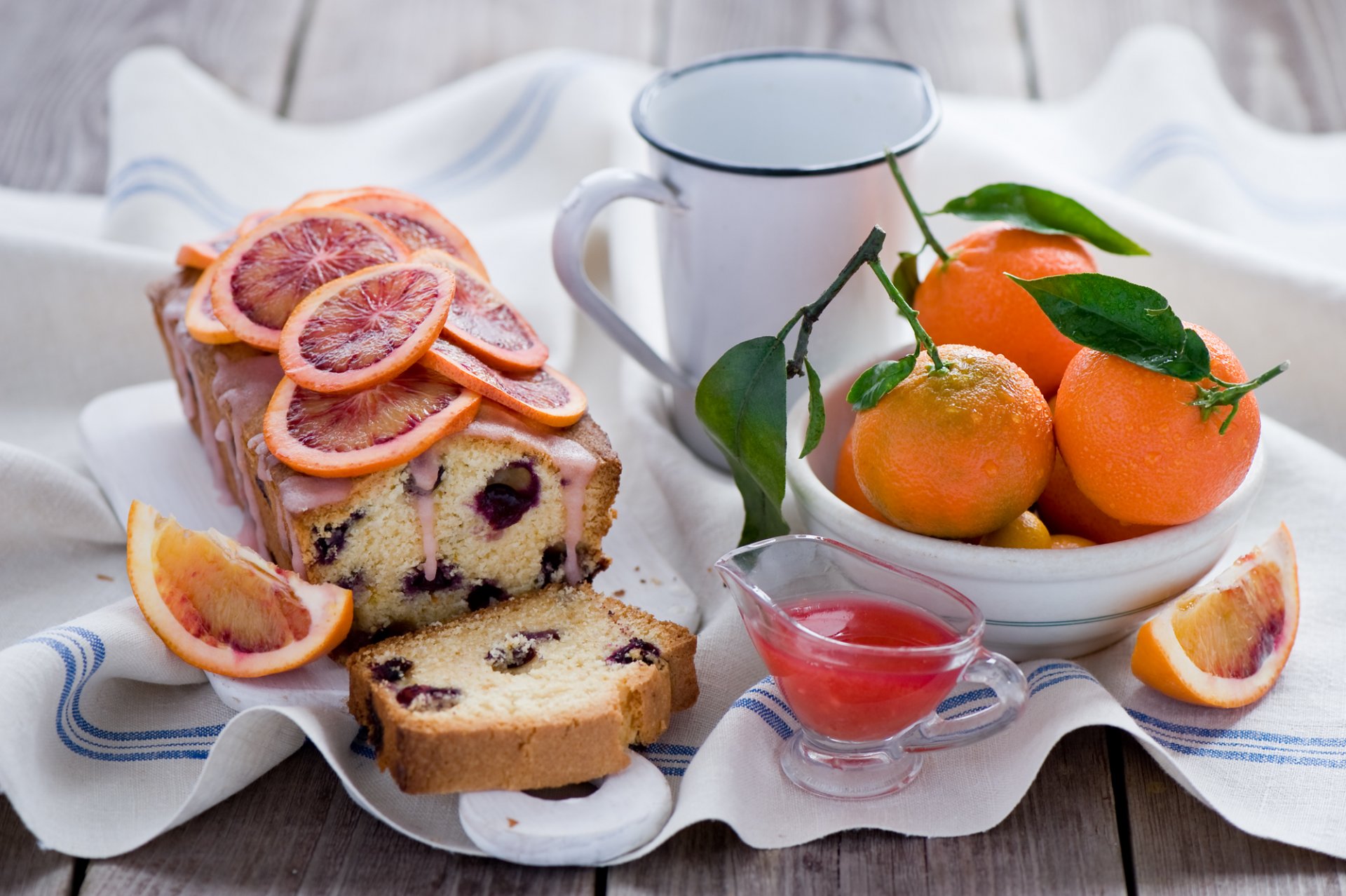 cake mandarins still life