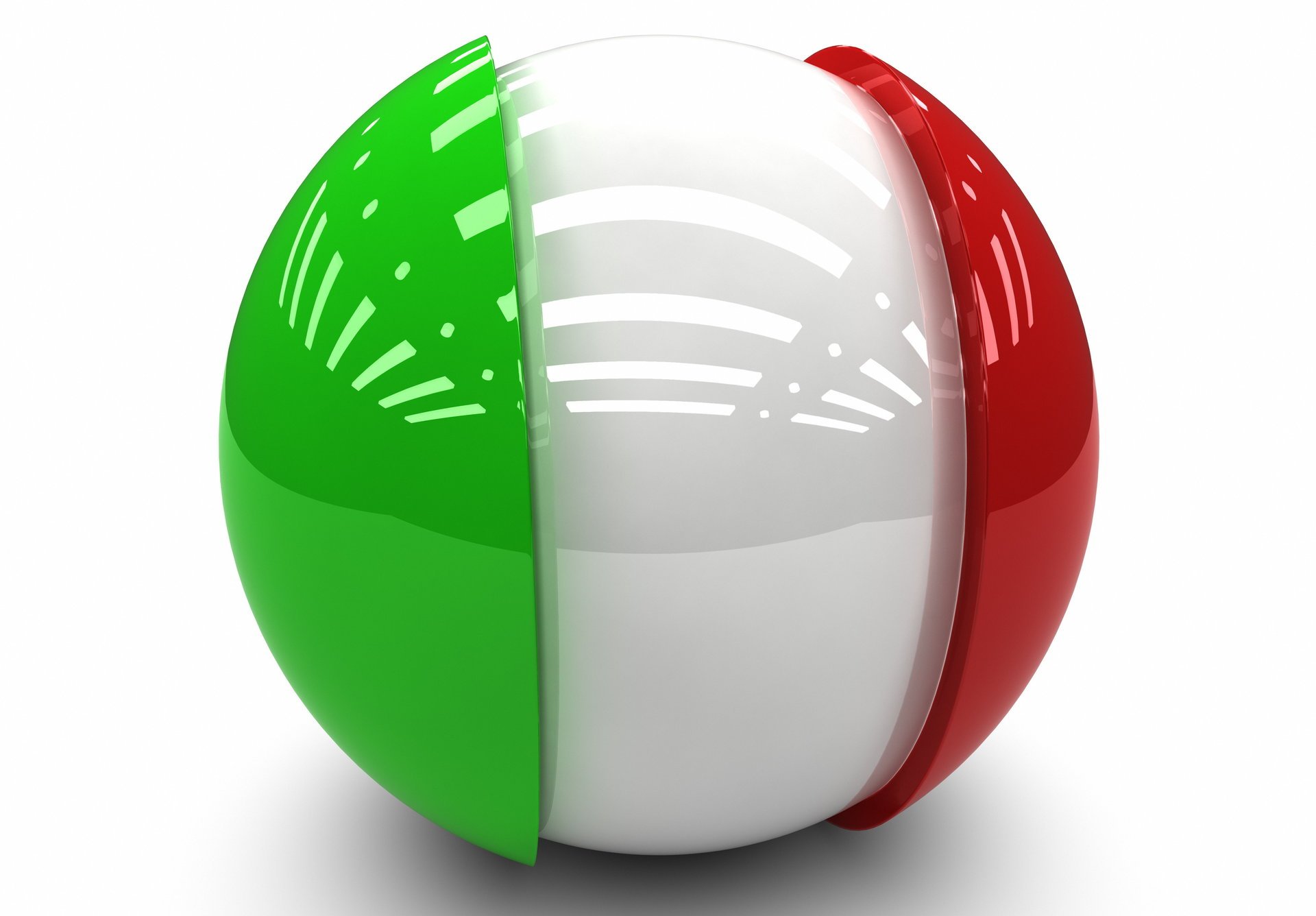 italy 3d ball