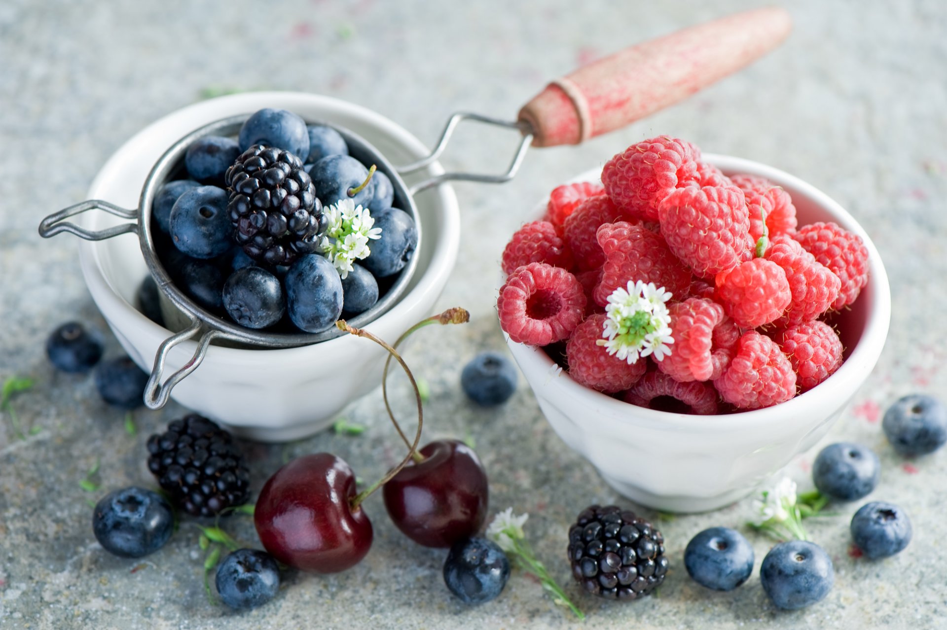 blueberries blackberries raspberries cherries cherries berries dishes anna verdina