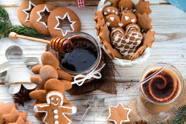 Ginger cookies. New Year s dessert