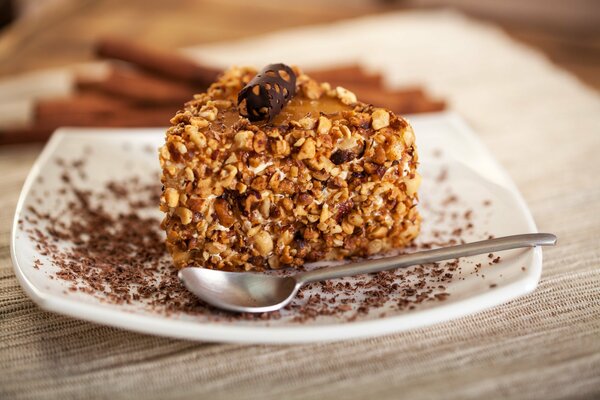 Per dessert, torta al cioccolato e noci