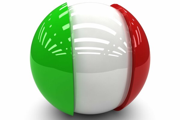 Flaga Włoch w kształcie kuli