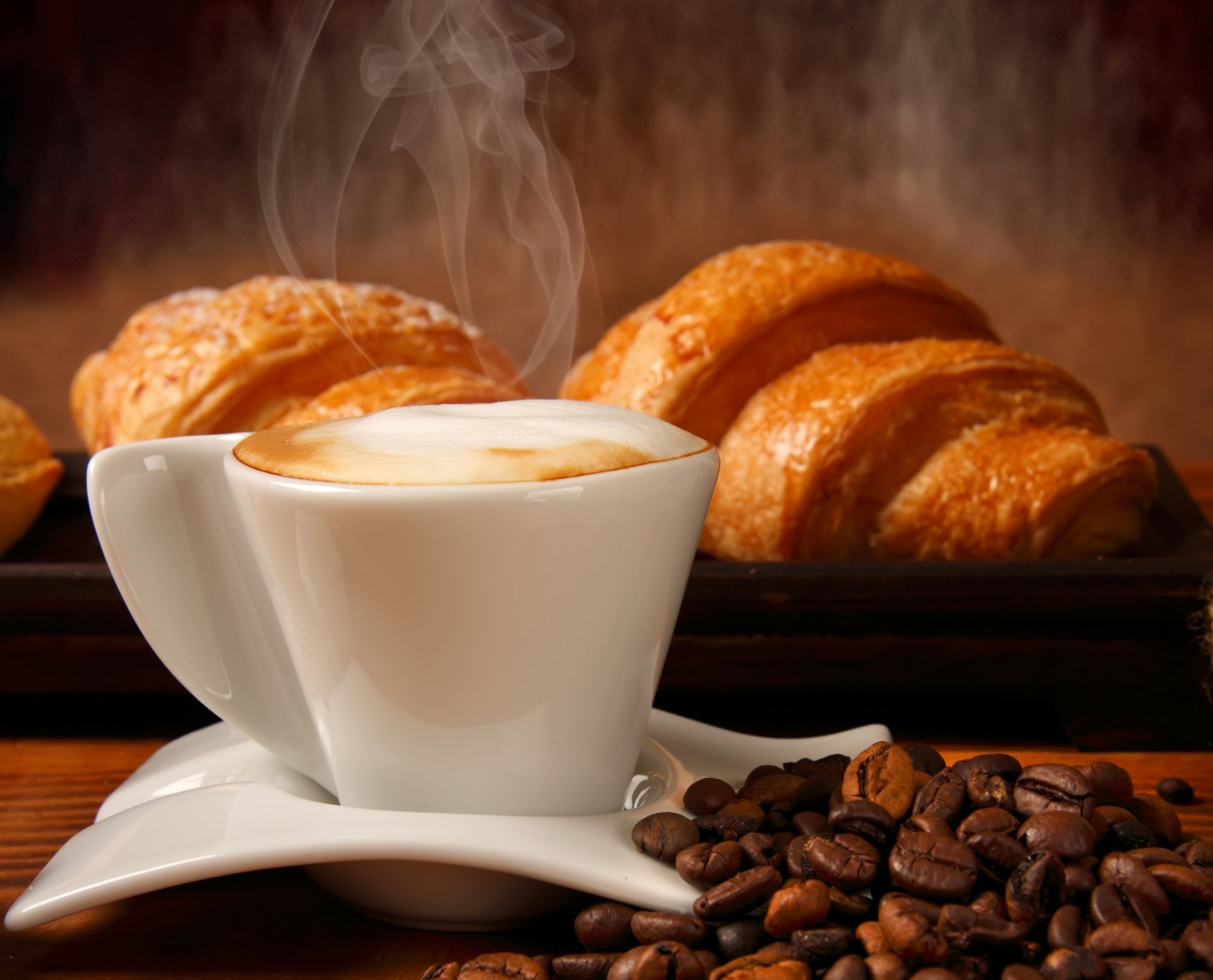 café croissants tasse