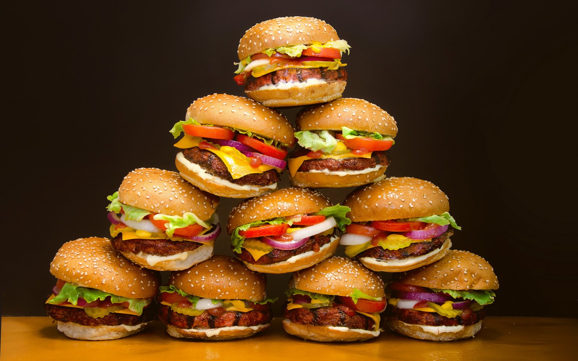 hamburguesas plásticas cibo sfondo