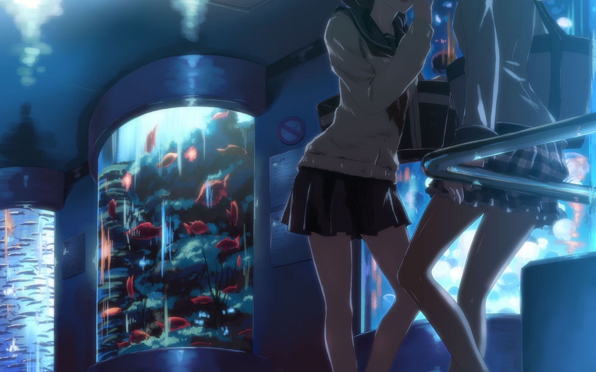 girls legs aquarium